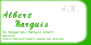 albert marquis business card